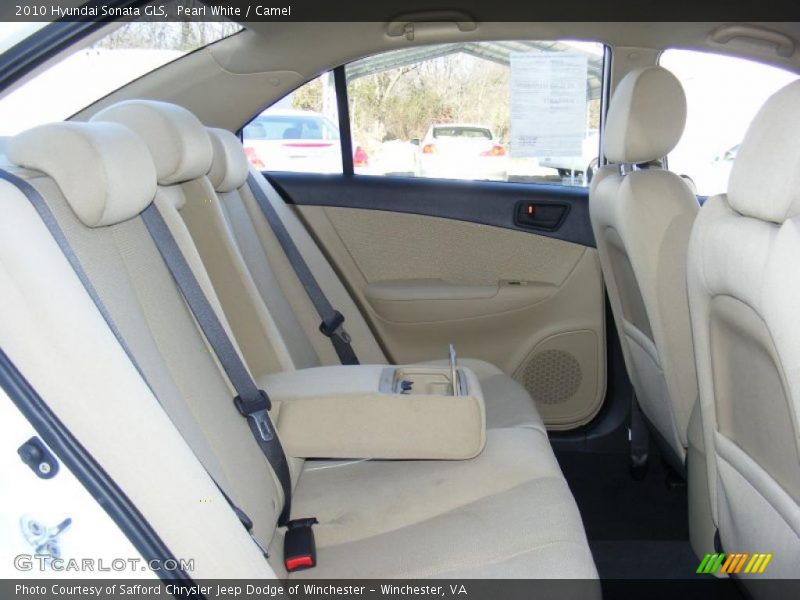 Pearl White / Camel 2010 Hyundai Sonata GLS