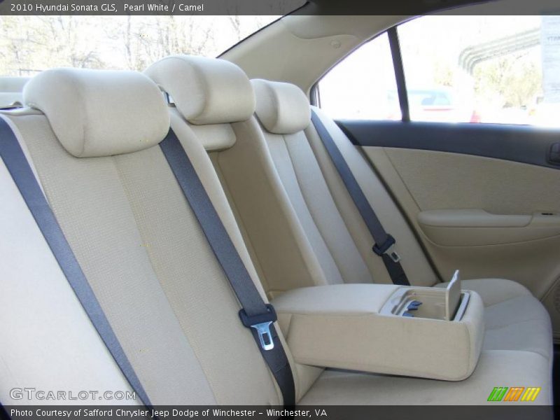 Pearl White / Camel 2010 Hyundai Sonata GLS