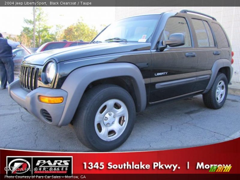 Black Clearcoat / Taupe 2004 Jeep Liberty Sport