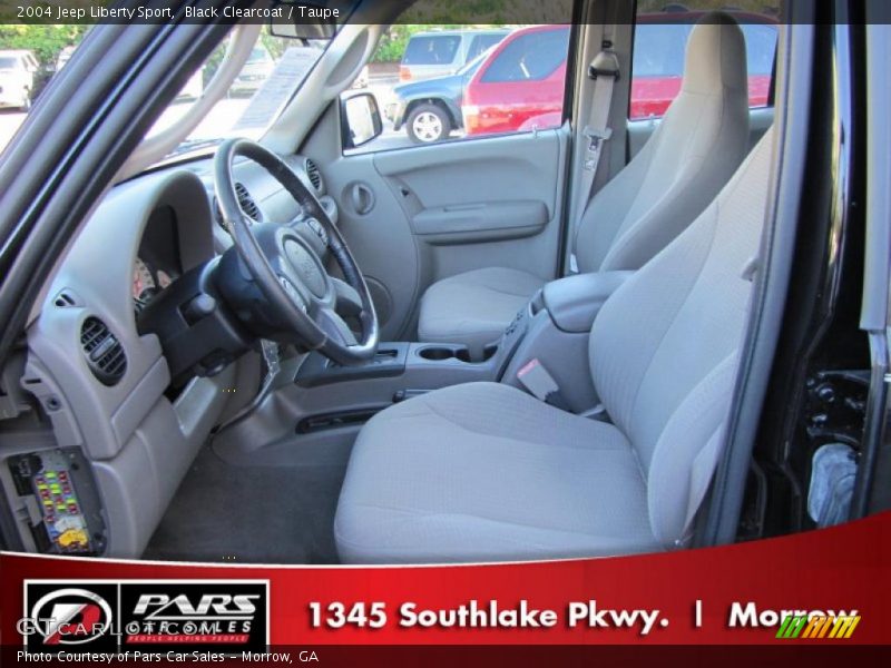Black Clearcoat / Taupe 2004 Jeep Liberty Sport