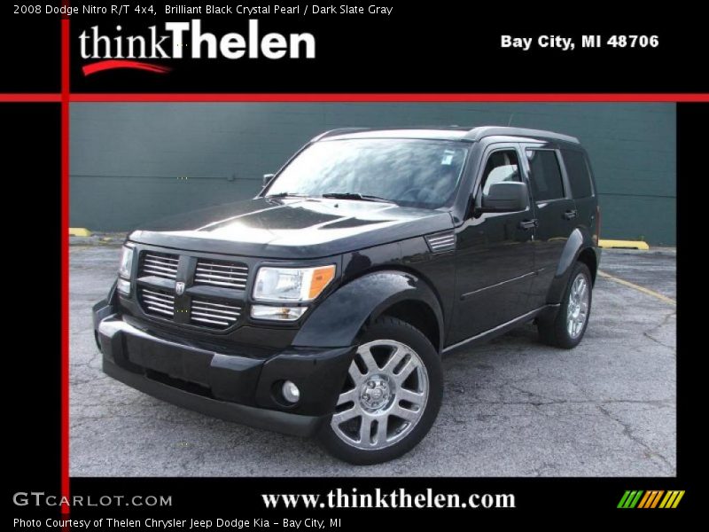 Brilliant Black Crystal Pearl / Dark Slate Gray 2008 Dodge Nitro R/T 4x4