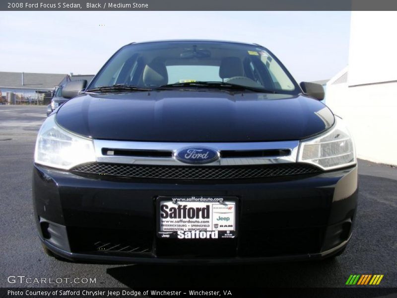 Black / Medium Stone 2008 Ford Focus S Sedan