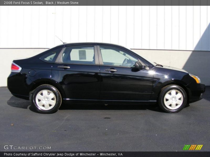 Black / Medium Stone 2008 Ford Focus S Sedan