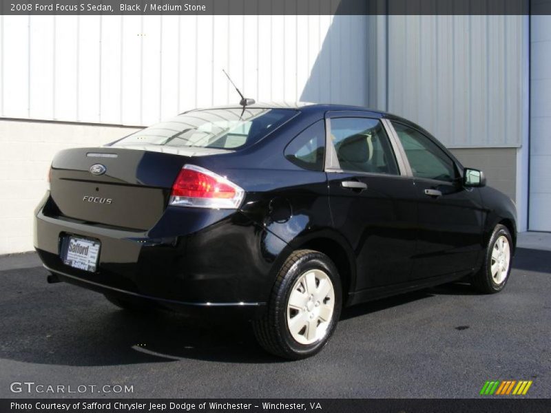 Black / Medium Stone 2008 Ford Focus S Sedan