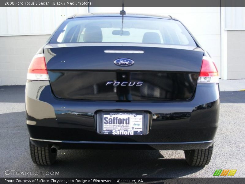 Black / Medium Stone 2008 Ford Focus S Sedan