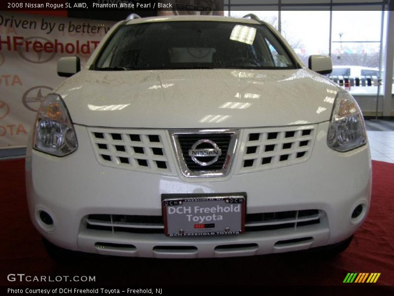 Phantom White Pearl / Black 2008 Nissan Rogue SL AWD
