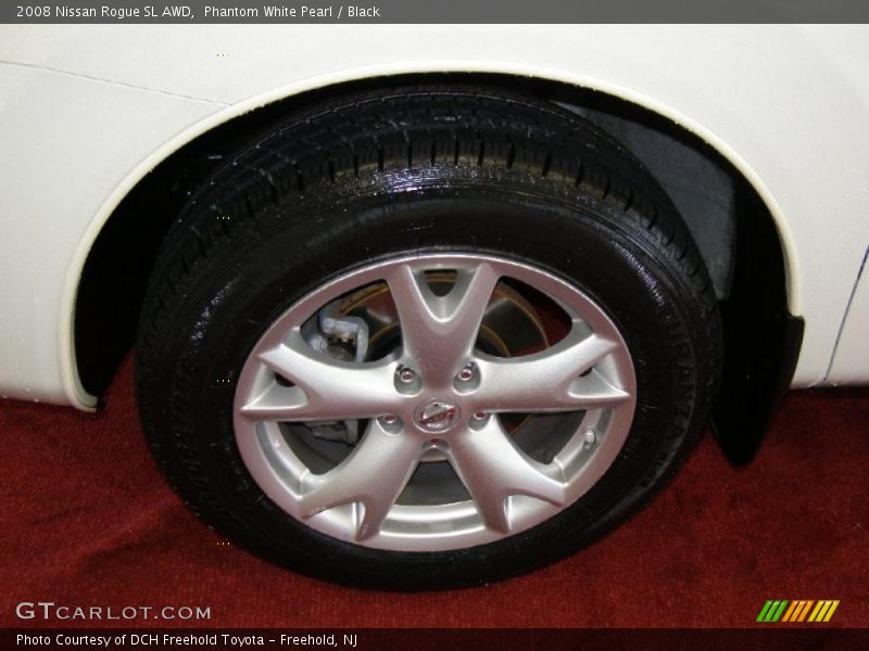 Phantom White Pearl / Black 2008 Nissan Rogue SL AWD