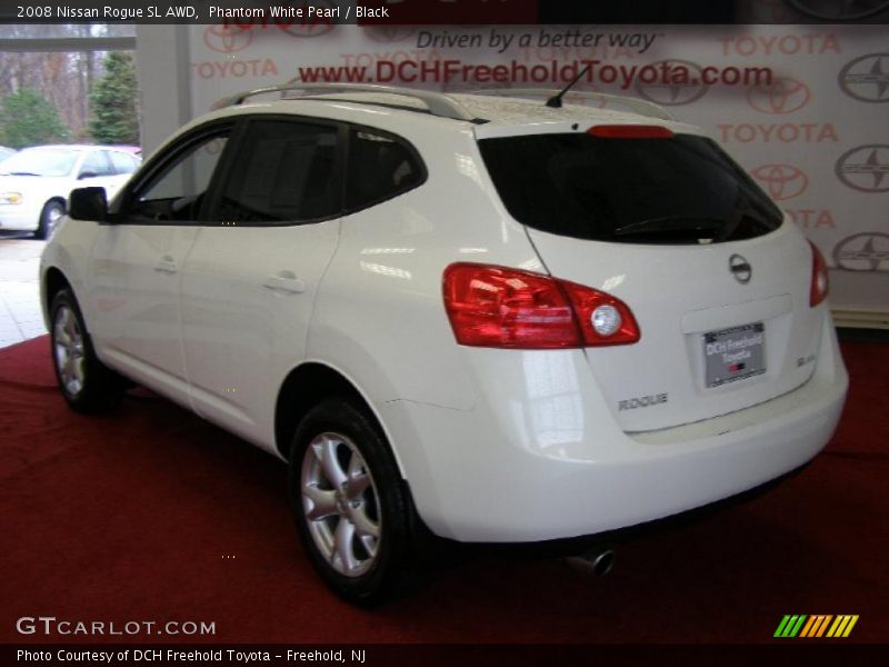 Phantom White Pearl / Black 2008 Nissan Rogue SL AWD