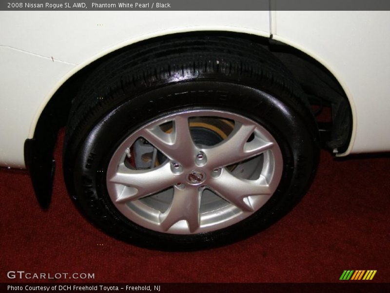 Phantom White Pearl / Black 2008 Nissan Rogue SL AWD