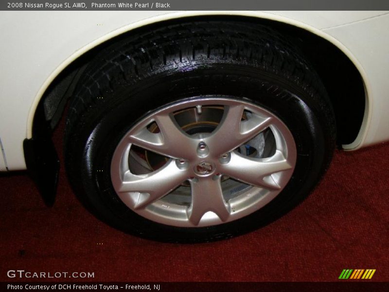 Phantom White Pearl / Black 2008 Nissan Rogue SL AWD