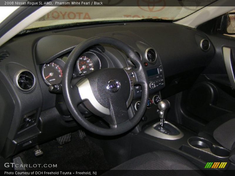 Phantom White Pearl / Black 2008 Nissan Rogue SL AWD