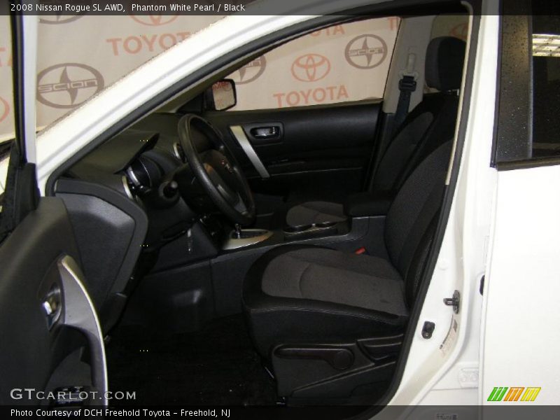 Phantom White Pearl / Black 2008 Nissan Rogue SL AWD