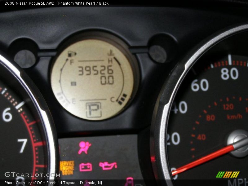Phantom White Pearl / Black 2008 Nissan Rogue SL AWD