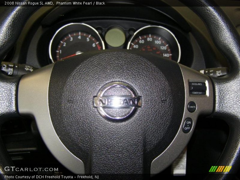 Phantom White Pearl / Black 2008 Nissan Rogue SL AWD