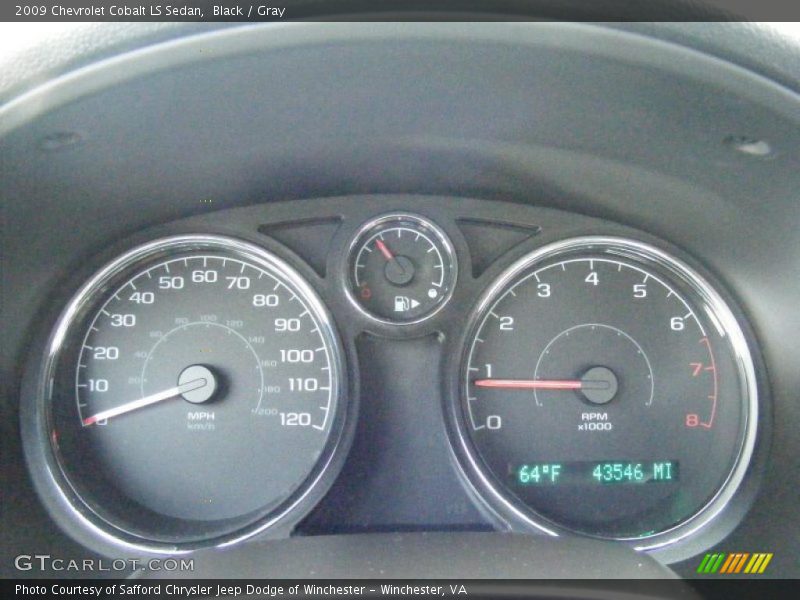 Black / Gray 2009 Chevrolet Cobalt LS Sedan