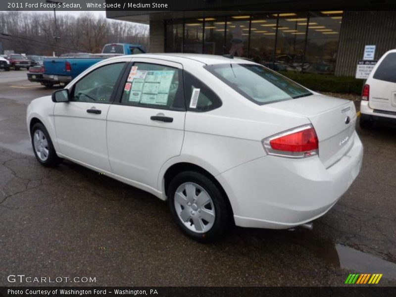 White Suede / Medium Stone 2011 Ford Focus S Sedan