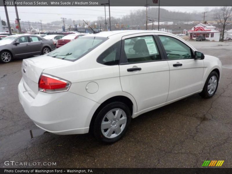 White Suede / Medium Stone 2011 Ford Focus S Sedan