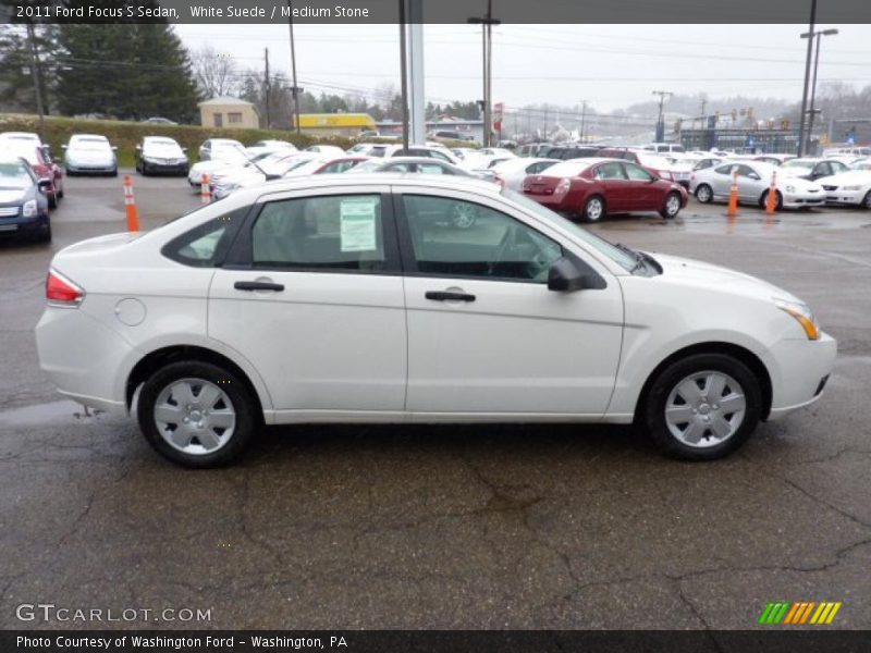 White Suede / Medium Stone 2011 Ford Focus S Sedan