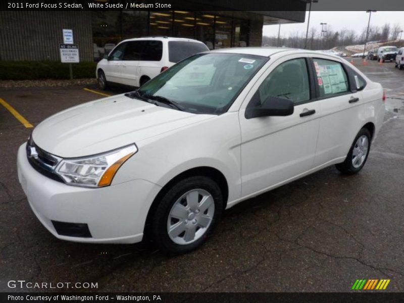 White Suede / Medium Stone 2011 Ford Focus S Sedan