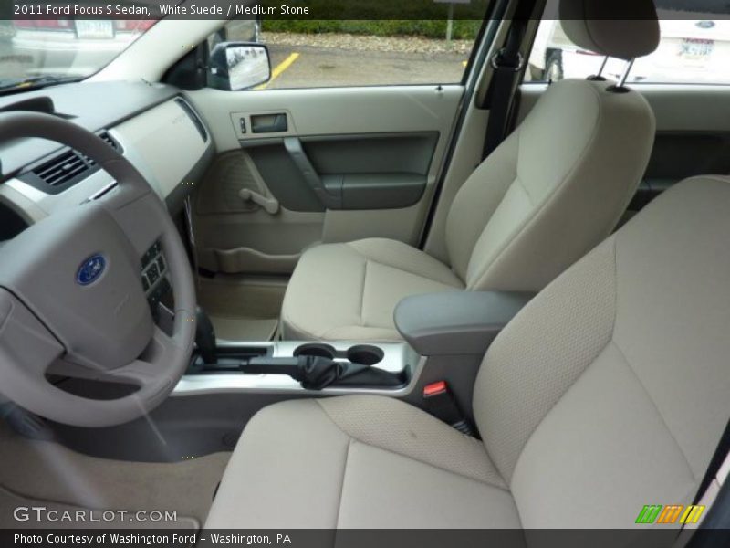 White Suede / Medium Stone 2011 Ford Focus S Sedan