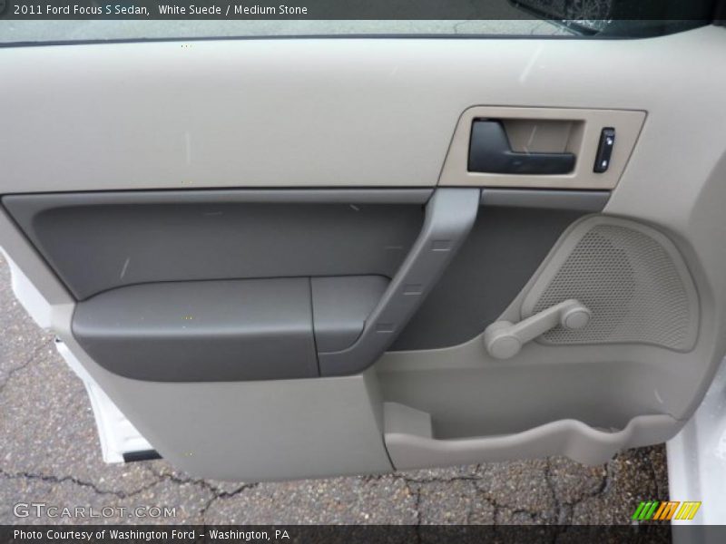 White Suede / Medium Stone 2011 Ford Focus S Sedan