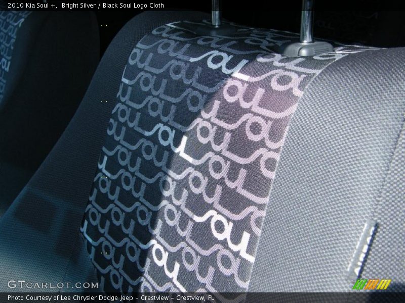 Bright Silver / Black Soul Logo Cloth 2010 Kia Soul +