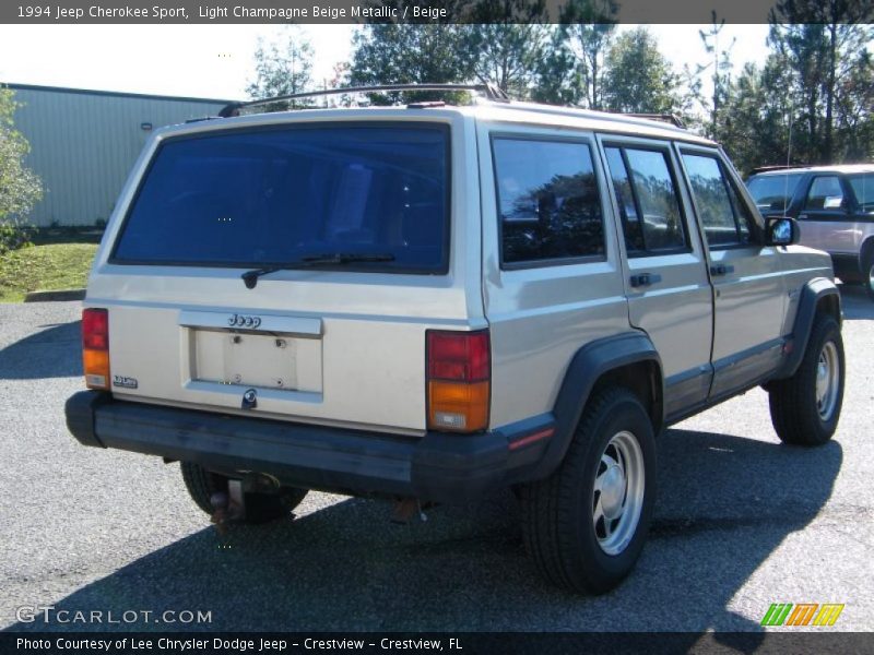 Light Champagne Beige Metallic / Beige 1994 Jeep Cherokee Sport