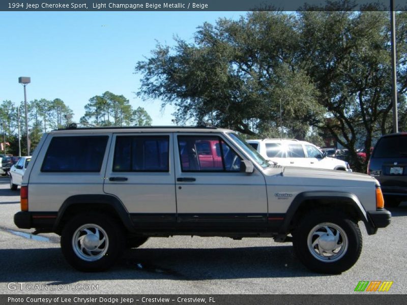 Light Champagne Beige Metallic / Beige 1994 Jeep Cherokee Sport