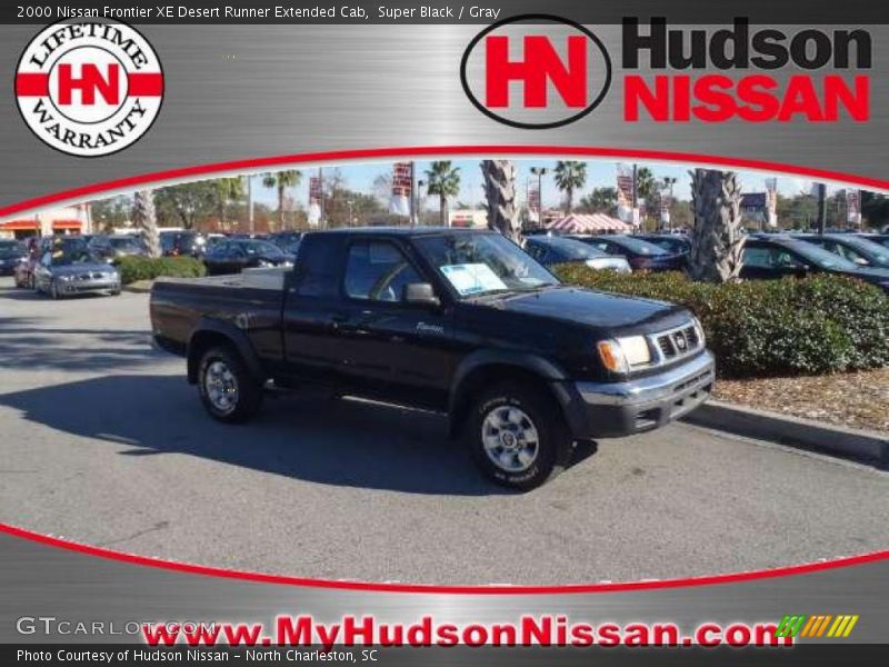 Super Black / Gray 2000 Nissan Frontier XE Desert Runner Extended Cab