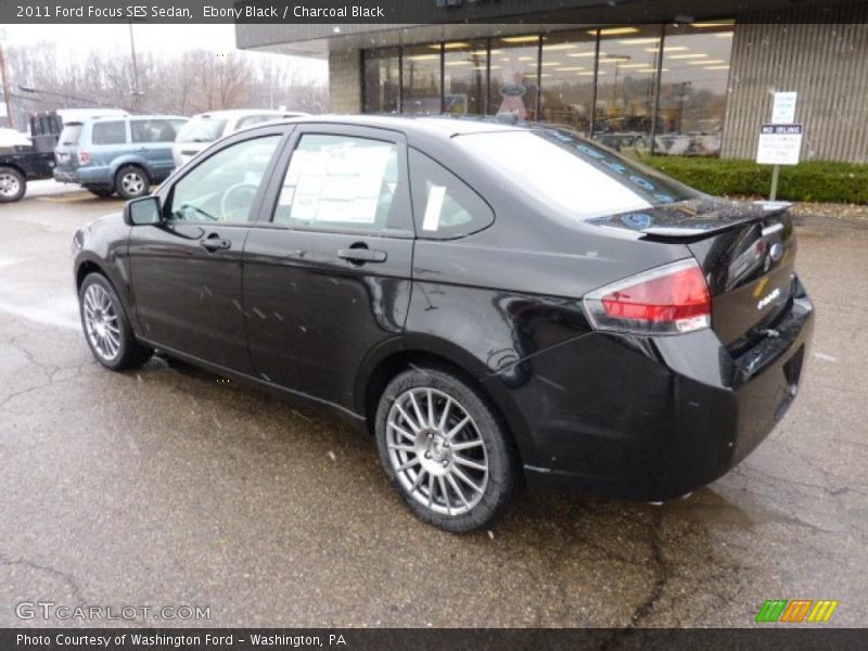Ebony Black / Charcoal Black 2011 Ford Focus SES Sedan