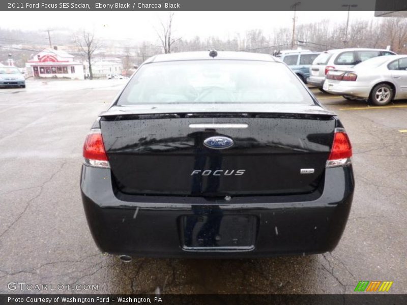Ebony Black / Charcoal Black 2011 Ford Focus SES Sedan