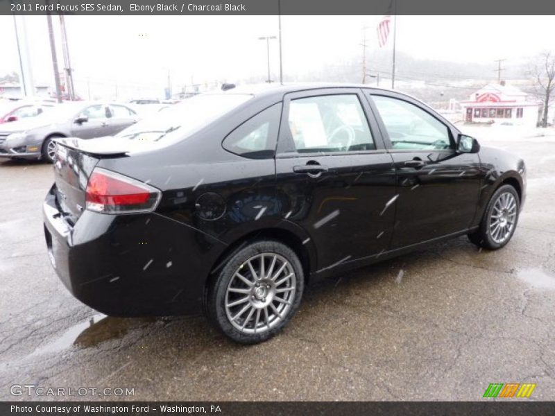 Ebony Black / Charcoal Black 2011 Ford Focus SES Sedan