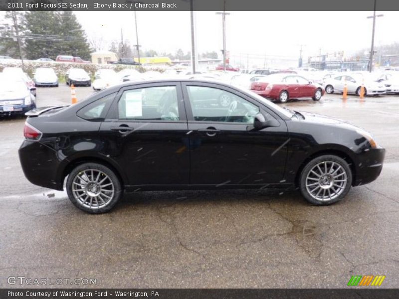 Ebony Black / Charcoal Black 2011 Ford Focus SES Sedan