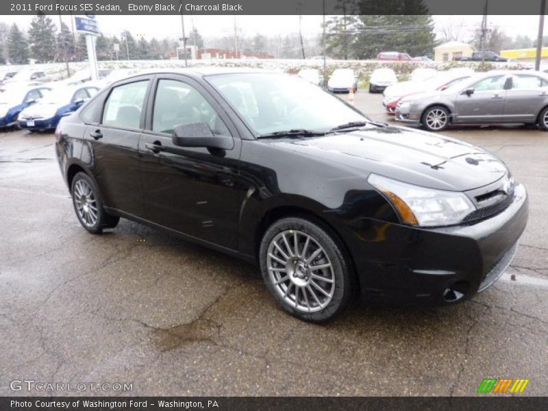 Ebony Black / Charcoal Black 2011 Ford Focus SES Sedan