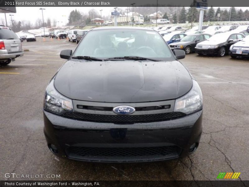 Ebony Black / Charcoal Black 2011 Ford Focus SES Sedan