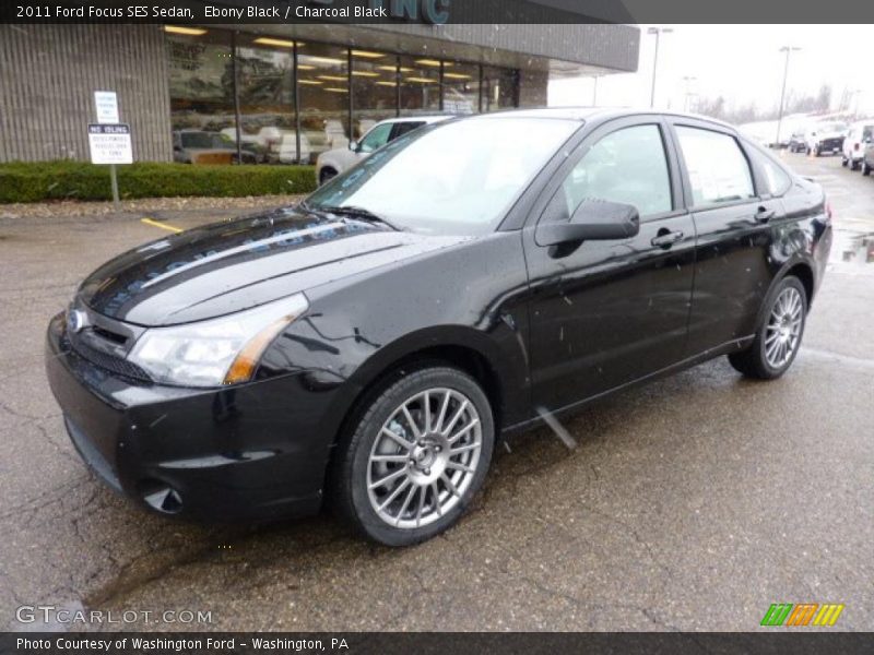 Ebony Black / Charcoal Black 2011 Ford Focus SES Sedan