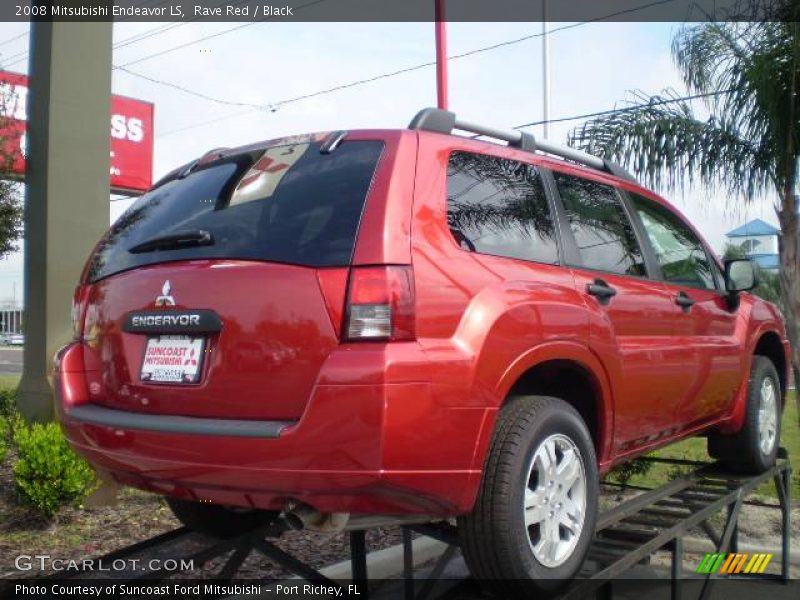 Rave Red / Black 2008 Mitsubishi Endeavor LS