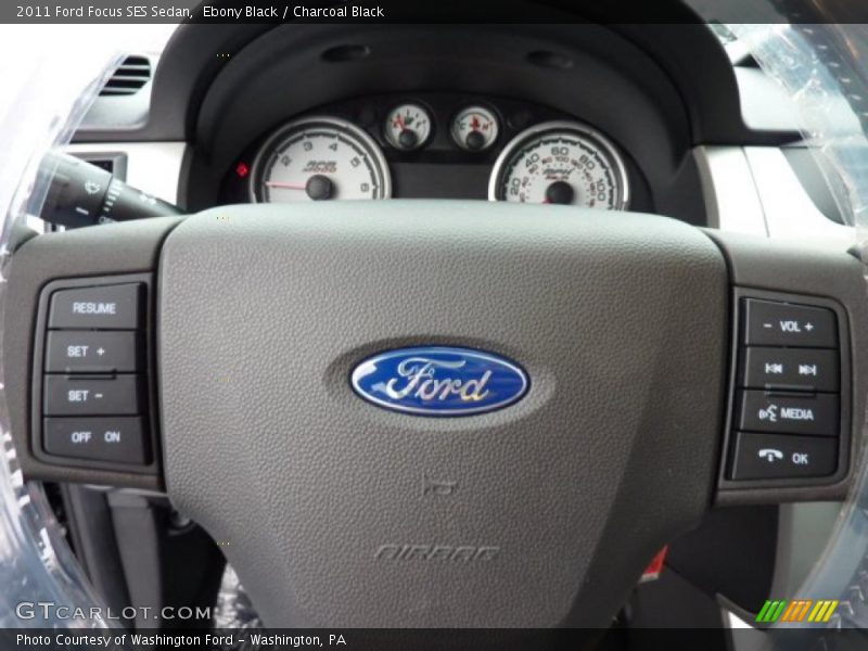 Ebony Black / Charcoal Black 2011 Ford Focus SES Sedan