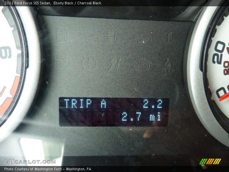 Ebony Black / Charcoal Black 2011 Ford Focus SES Sedan