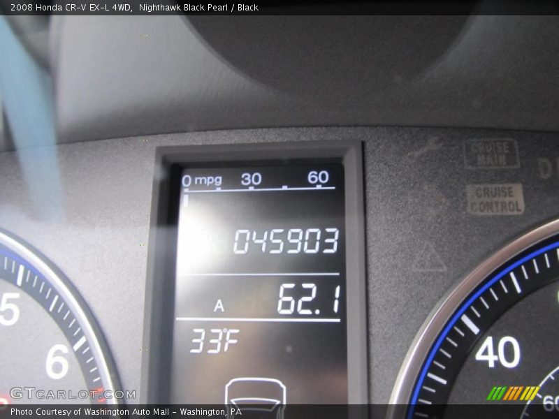 Nighthawk Black Pearl / Black 2008 Honda CR-V EX-L 4WD