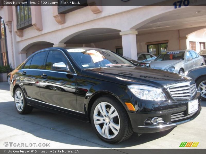 Black / Black 2009 Mercedes-Benz C 300 Luxury