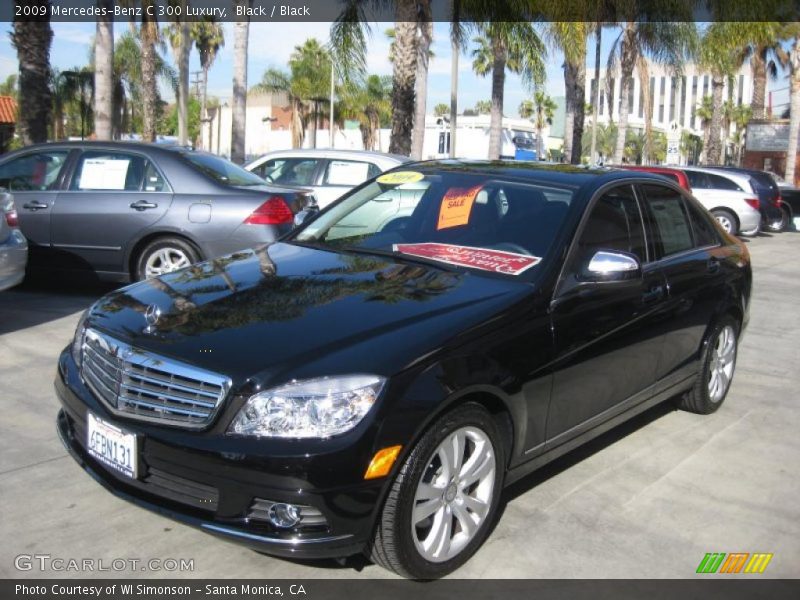 Black / Black 2009 Mercedes-Benz C 300 Luxury
