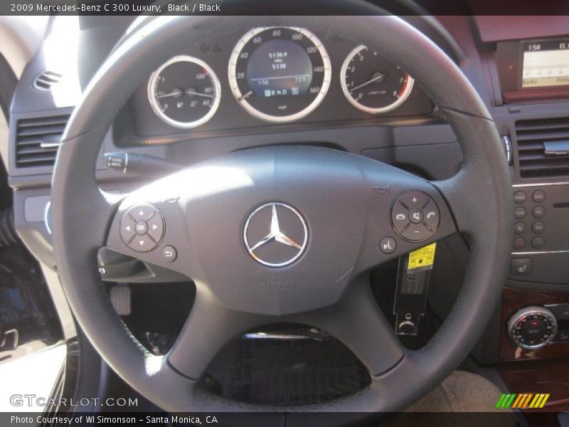 Black / Black 2009 Mercedes-Benz C 300 Luxury