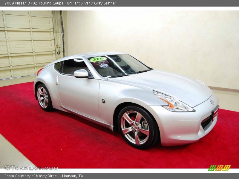 Brilliant Silver / Gray Leather 2009 Nissan 370Z Touring Coupe