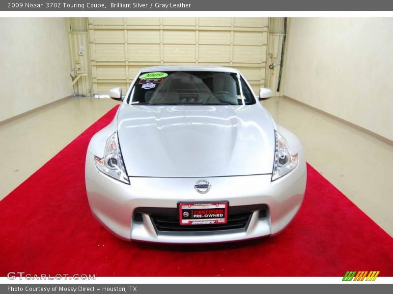 Brilliant Silver / Gray Leather 2009 Nissan 370Z Touring Coupe