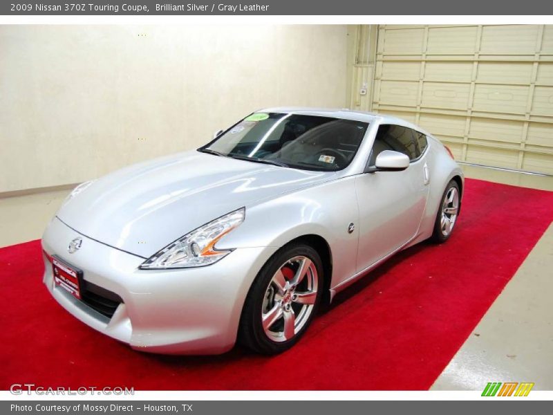 Brilliant Silver / Gray Leather 2009 Nissan 370Z Touring Coupe