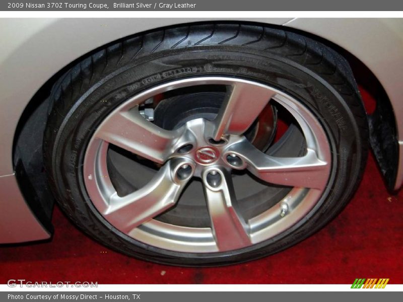 Brilliant Silver / Gray Leather 2009 Nissan 370Z Touring Coupe