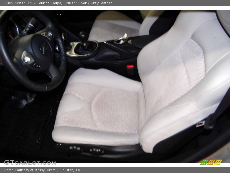 Brilliant Silver / Gray Leather 2009 Nissan 370Z Touring Coupe