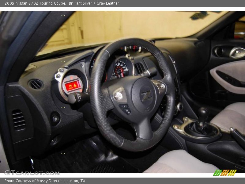Brilliant Silver / Gray Leather 2009 Nissan 370Z Touring Coupe