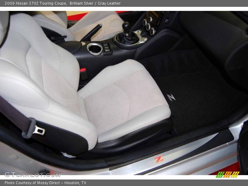 Brilliant Silver / Gray Leather 2009 Nissan 370Z Touring Coupe